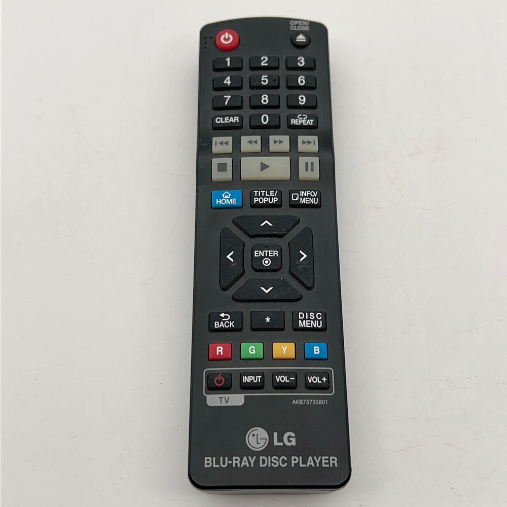 LG AKB73735801 Blu-Ray Disc Player Remote Control Black Genuine OEM‎